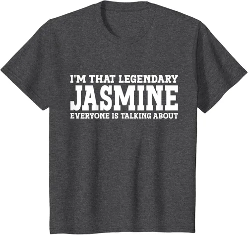 Vista 29 de Jasmine Personal Name - Camiseta divertida de jazmín para mujer y niña, Negro