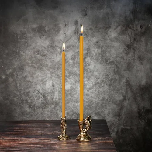 Vista 5 de Diveevo Velas de cera de abeja de iglesia - ámbar 50 uds.