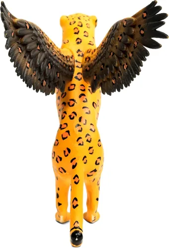 Vista 3 de Randimals Figura de leopardo de juguete con alas de águila de 5 pulgadas, figura de acción de animal de goma dura de alta calidad, amigo híbrido