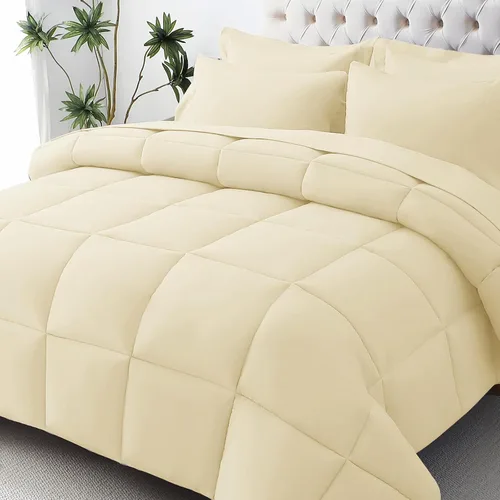 Vista 47 de JOLLYVOGUE Juego de edredón individual XL, cama ultrasuave en una bolsa, tamaño individual XL, 5 piezas, juego de ropa de cama certificado Oeko-TEX