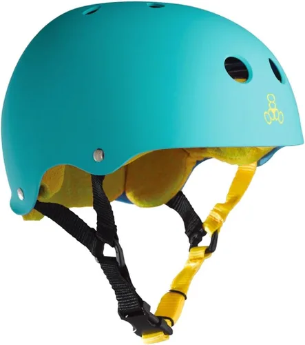 Vista 4 de Triple Ocho de goma multiimpacto patín Hardhat con forro de sudor Carbon Matte