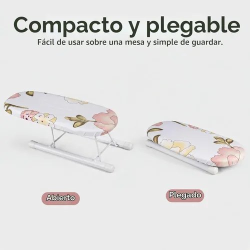 Vista 3 de Tabla de planchar pequeña - Mini 10.4 x 4.1 pulgadas plegable que