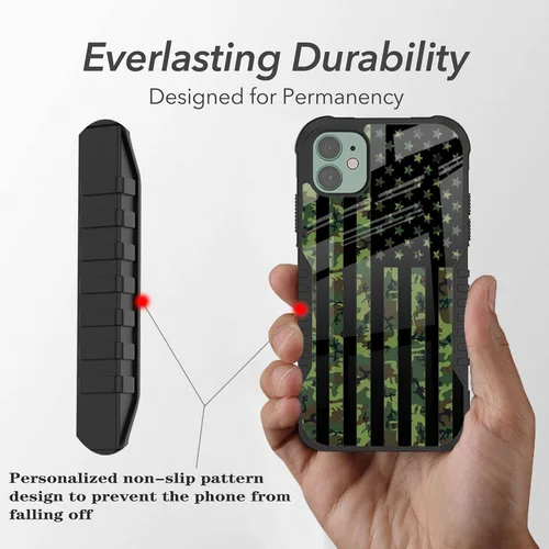 Vista 2 de Funda compatible con iPhone 11 [parachoques a prueba de golpes] [antiarañazos] [antideslizante] cubierta de protección resistente para hombres