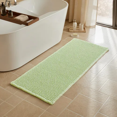 Vista 48 de Triohero Tapete de baño con diseño de gofre, tapete de baño pequeño y bohemio, antideslizante, lavable, ultra suave, súper absorbente, de secado
