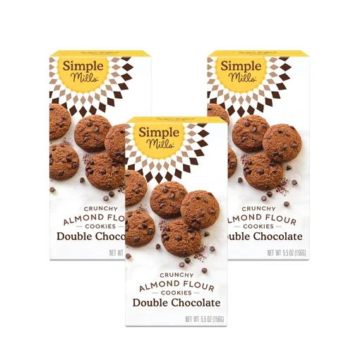 Vista 10 de Simple Mills Galletas crujientes de harina de almendras, chispas de chocolate, sin gluten, vegano, bocadillos saludables, hechos con aceite de coco