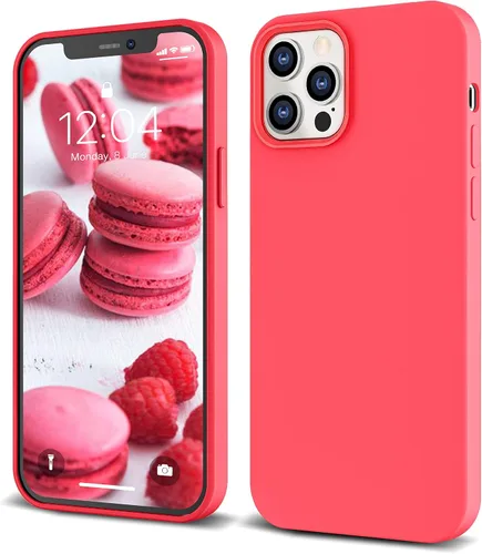 Vista 20 de IceSword Funda para iPhone 12 Pro Max, de silicona líquida delgada protectora a prueba de golpes, forro de microfibra antiarañazos, color azul