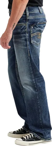 Vista 2 de Silver Jeans Co. Pantalón de jean Zac de ajuste relajado y recto para hombres