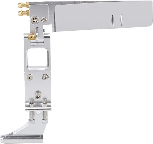 Vista 9 de Timón para barco Rc, piezas de repuesto ajustables para barco Rc, manga de eje autolubricante plateada DIY para barco RC