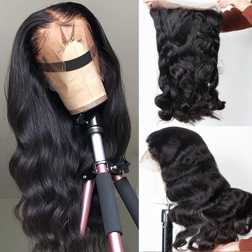 Vista 26 de Arabella - Pelucas de cabello humano sin pegamento de 6 x 5 con reflejos de encaje HD Balayage peluca de 18 pulgadas 1B/27 Ombre Lace Front Wigs