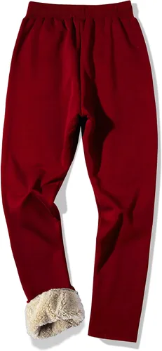 Vista 11 de MACHLAB Pantalones deportivos térmicos de forro polar para hombre, pantalones de chándal gruesos y cálidos para invierno
