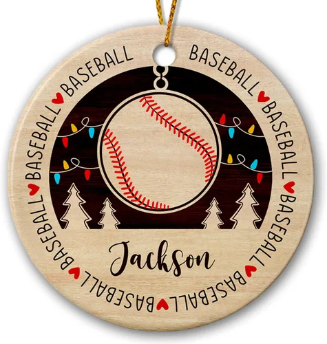 Vista 16 de Adorno de cerámica de bádminton de Navidad, regalos personalizados para jugadores de bádminton, árbol de Navidad colgante de bádminton, adorno