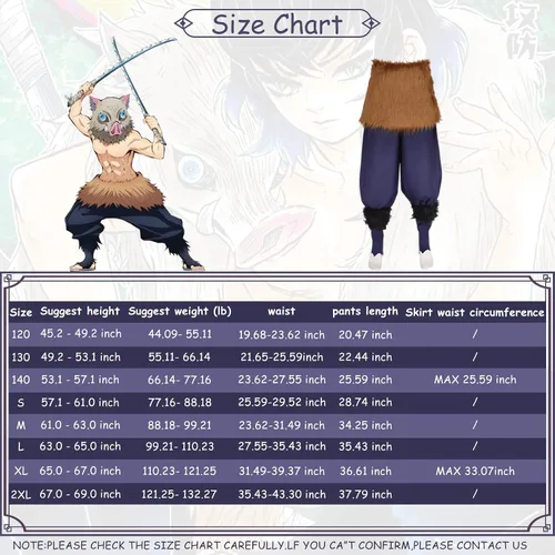 Vista 6 de TSCMRCDC Cosplay Costume Hashibira Inosuke Anime Cosplay Costume Outfits Cape Christmas Halloween Uniform for Kids and Adult