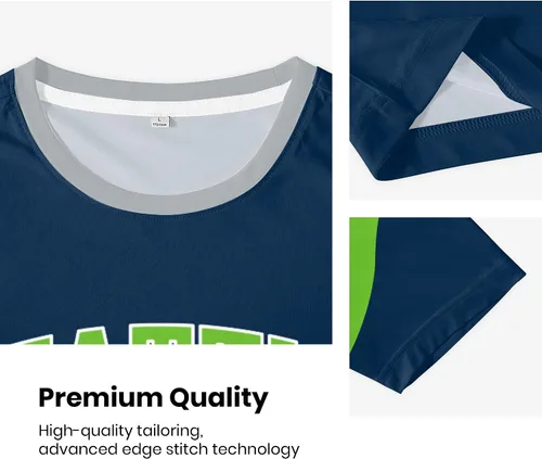 Vista 5 de Camisetas personalizadas para hombres, mujeres y niños, camiseta deportiva personalizada con cualquier nombre y número, regalos