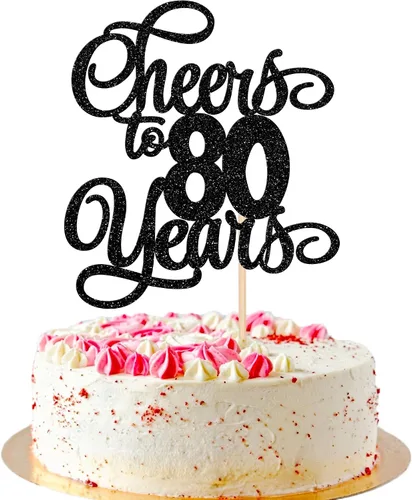 Vista 28 de 1 pieza de decoración para tartas de 40 años con purpurina para pastel de 40 años, 40 años, decoración fabulosa para tartas de cumpleaños de 40 Negro