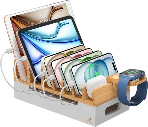 Vista 12 de Cargador de pared USB, estación de carga USB de escritorio para múltiples dispositivos