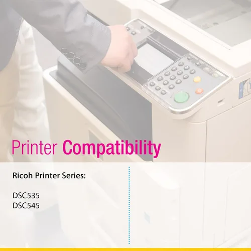 Vista 5 de Clever Supplies CS Replacement Compatible with Ricoh DSC545 Toner Cartridge 841343 to use with DSC535 (Yellow, 1-Pack)