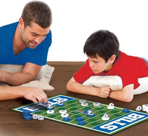 Vista 3 de MasterPieces - NFL Checkers, Juego de Mesa de Fútbol Americano con Licencia Oficial de Buffalo Bills para 2 Jugadores, Diversión Familiar para Niños