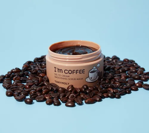 Vista 3 de TONYMOLY I'm Coffee - Mascarilla exfoliante suavizante de gel a crema - Mascarilla exfoliante suave con granos de café - Hidrata, suaviza y suaviza
