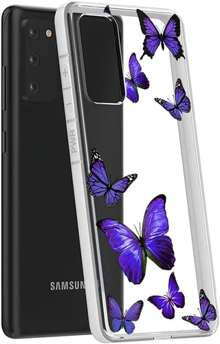 Vista 5 de Funda para Galaxy S20 FE 5G (2020), Samsung S20 FE para niñas, delgada, a prueba de golpes, patrón transparente, flexible, TPU trasero, funda