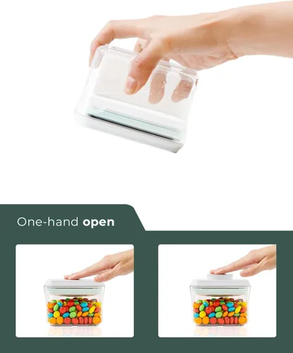 Vista 4 de Mini Envase de Snacks - 0.3 Qt Contenedores de Almacenamiento de Alimentos Pop, Contenedores de Alimentos Pequeños Libres de BPA con Tapas, Envases