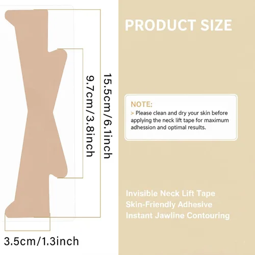 Vista 9 de Neck Tape Lifting Invisible, 20PCS Neck Lift Tape, Reusable Invisible Neck Tapes for Sagging Skin, V Line Necks Lifting Patches to Necks Lines and