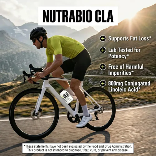 Vista 7 de NutraBio Suplemento de ácido linoleico conjugado CLA, 800 mg, 90 cápsulas blandas