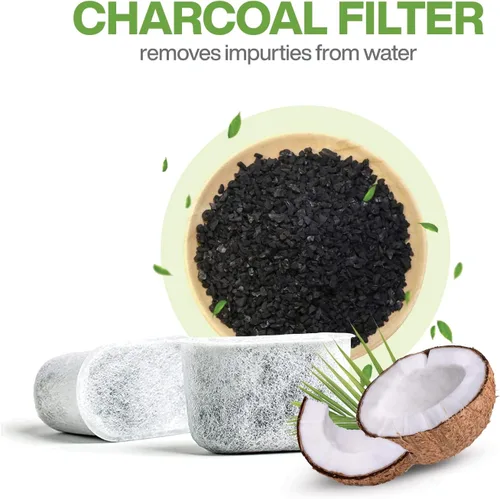 Vista 8 de Paquete de 24 filtros de agua de carbón de repuesto compatibles con Breville BWF100, filtros de carbón activado de alta calidad para todas