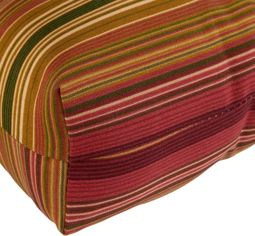 Vista 4 de Greendale Home Fashions Cojín para asiento y respaldo de exterior, 38 x 21 pulgadas, 1 unidad (paquete de 1), diseño de rayas canela
