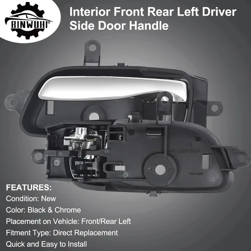 Vista 6 de BINWUHU Manija de puerta interior delantera trasera izquierda del lado del conductor compatible con los siguientes modelos: Nissan Altima Pathfinder