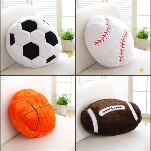 Vista 3 de Almohada de béisbol de felpa de 17.7 pulgadas, almohadas de peluche suaves para pelotas deportivas, regalos interactivos, decoración de habitación