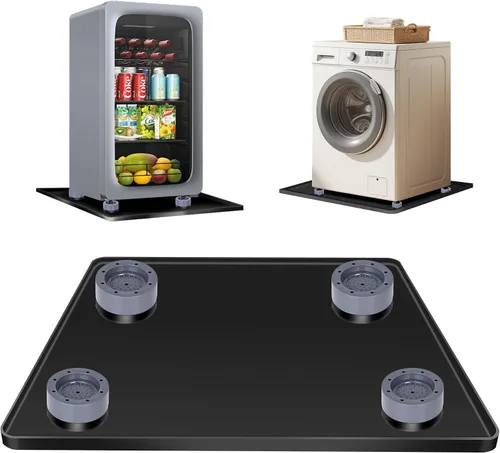 Vista 16 de ToLanbbt Mini soporte de nevera ajustable para lavadora y secadora con soporte de lavadora de 4 pies fuertes, base de soporte universal para muebles