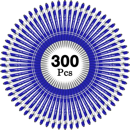 Vista 42 de Hasta 500 bolígrafos personalizados a granel con logotipo de mensaje de nombre comercial, bolígrafos grabados personalizados con lápiz óptico