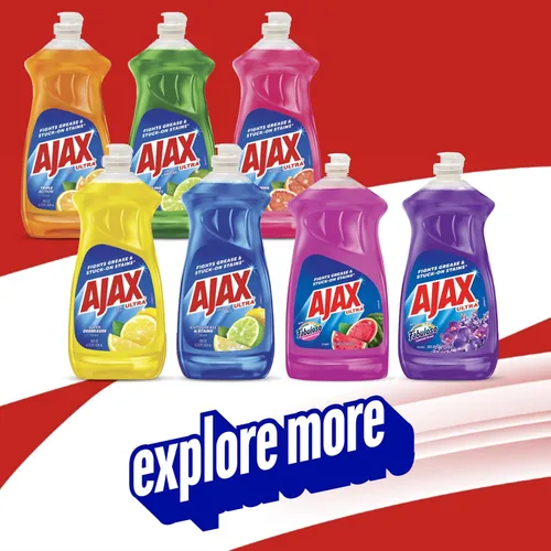Vista 9 de Ajax Ultra Jabón Líquido para Platos con Fabuloso, Aroma a Lavanda, 52 Oz