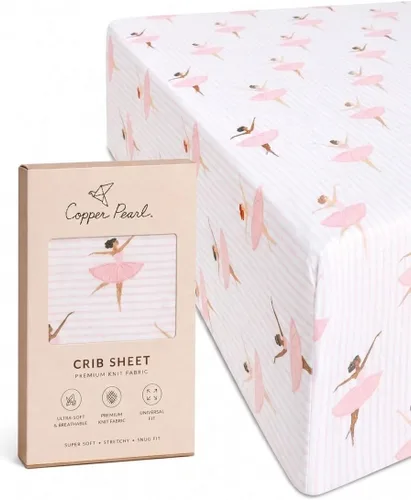 Vista 120 de Copper Pearl: Sábanas de punto prémium para cuna de bebé para niños y niñas, transpirables y suaves, sábanas ajustables para colchones estándar