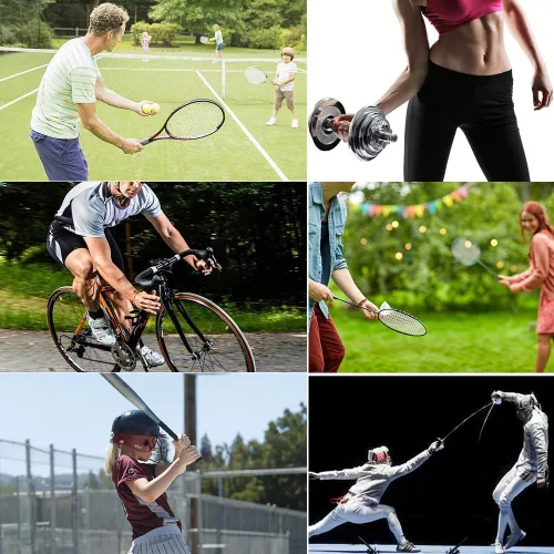 Vista 5 de ITODA Toalla de raqueta de tenis de bádminton, pegamento de mano de algodón antideslizante para sudar, raqueta de bádminton, cinta para el sudor