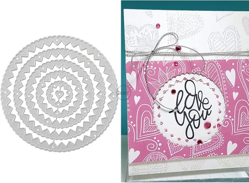 Vista 11 de DzIxY Troqueles de corte de metal con borde de encaje para kit de fabricación de tarjetas, troqueles de papel de relieve, plantillas de máquina de 10