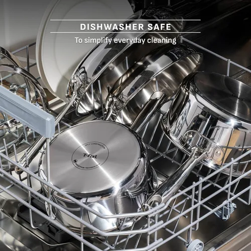 Vista 7 de T-Fal Pro Tri-Ply - Juego de utensilios de cocina de acero inoxidable de 3 piezas, utensilios de cocina por inducción, apto para horno a 500°F