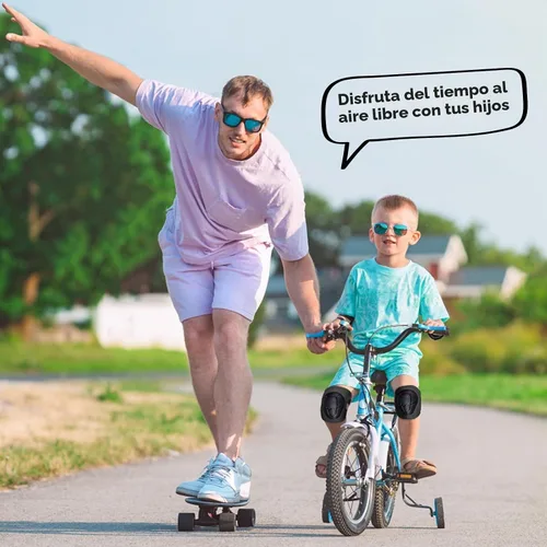 Vista 5 de BOSONER - Equipo de protección básico para niños: juego de rodilleras y coderas con protectores de muñeca para niños de 3 a 15 años - Diseñado