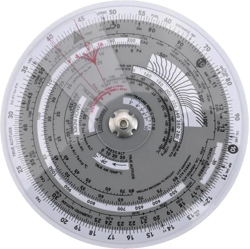 Vista 7 de E6B-R Flight Computer 6 In Circular Slide Rule For Aviation Use
