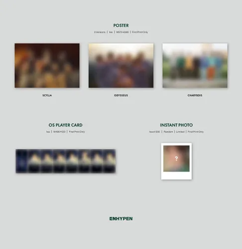 Vista 5 de SM Ent. ENHYPEN - DIMENSIÓN : Álbum DILEMMA+Beneficio de preventa+Póster plegado+Juego de tarjetas fotográficas adicionales (SCYLLA ver.), 0