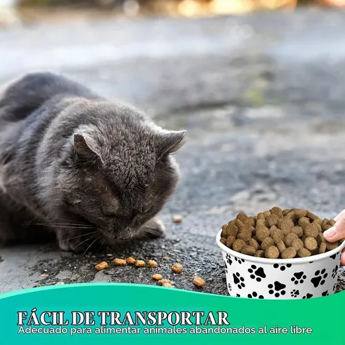 Vista 7 de Potchen 30 cuencos desechables para perros de 12 onzas, alimentos pequeños para mascotas con platos impresos para mascotas pequeñas, cuencos