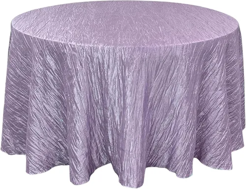 Vista 14 de YOUR CHAIR COVERS - Mantel redondo de 90 pulgadas con arrugas color rubor de tafetán – Elegante mantel brillante para bodas, fiestas y eventos