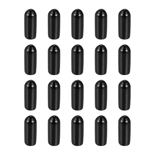 Vista 19 de DMiotech Paquete de 20 protectores de rosca de tornillo negros de identificación de 0.079 pulgadas (0.079 in), tapas de goma para pernos