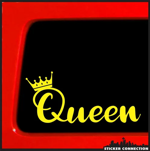 Vista 8 de Sticker Connection Corona de princesa reina Calcomanía/calcomanía divertida para parachoques de automóvil 4 x 4 calcomanía para parachoques