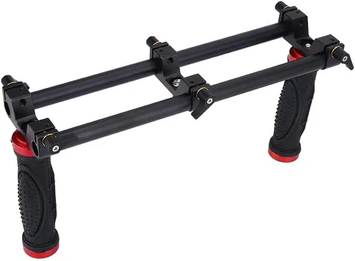 Vista 7 de Mango extensor de doble empuñadura, accesorio para estabilizador de cardán de mano para cámara con montaje de liberación rápida y diseño