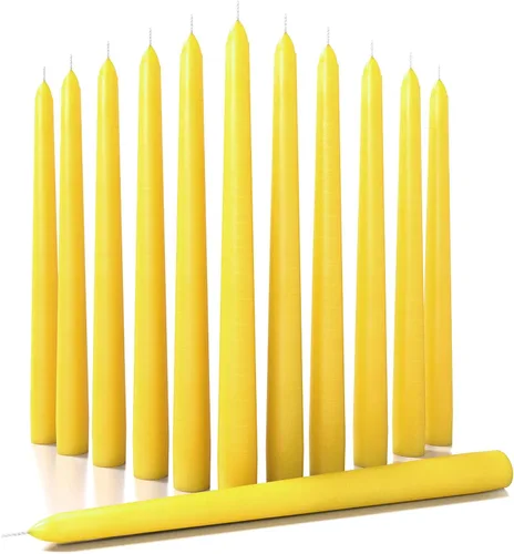 Vista 64 de CANDWAX Juego de 12 velas cónicas color naranja de 8 pulgadas, sin goteo, sin perfume, de larga duración, perfectas para fiesta de Halloween