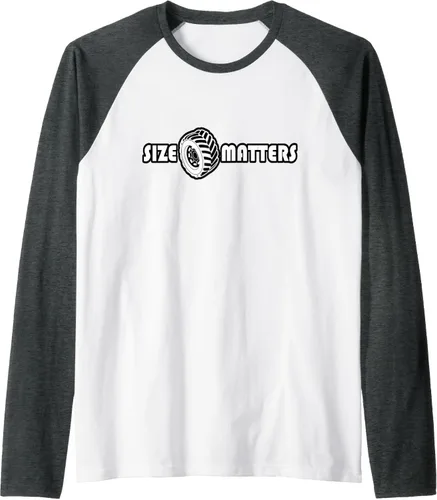 Vista 13 de Size Matters Shirt Tire Car Guy shirt Off Road Raglan Baseball Tee