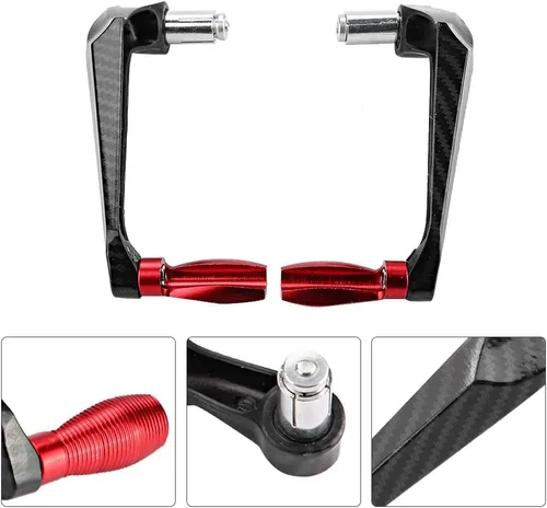 Vista 7 de Aramox Protector universal del manillar de la motocicleta de 7/8 pulgadas, protector de manillar de freno de aleación de aluminio de alta densidad