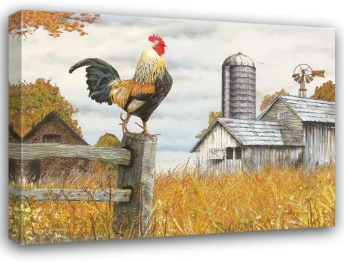 Vista 10 de ArtDirect - Wargo, Ed 18x15 Black Modern Framed Art Print Titled: Down on the Farm II