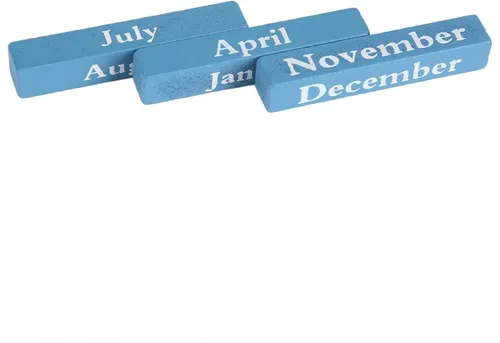 Vista 8 de Yosoo Health Gear Calendario de escritorio con fecha cambiable diaria, calendario perpetuo vintage de madera para uso en una cafetería, restaurante